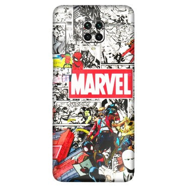 POCO Phone Skins (All Models) - Marvel Colorful Comic - 3D Embossed Finish (L-64) Poco M2 PRO