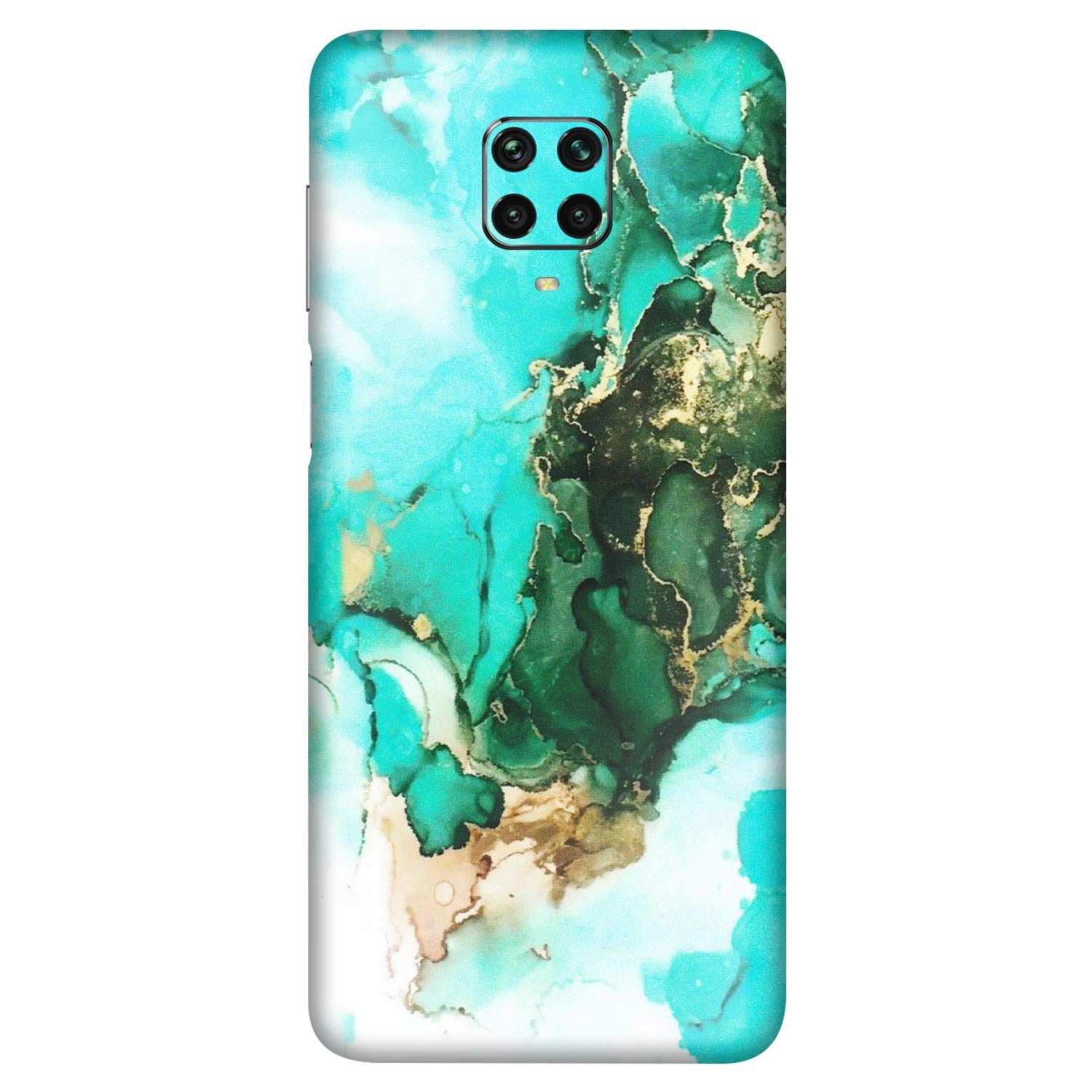 POCO Phone Skins (All Models) - The Blue Gold Marble - Matte Finish (M-124) Poco M2 PRO