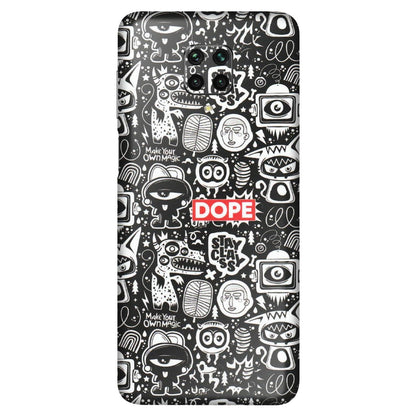 POCO Phone Skins (All Models) - Dope Stay Classy Black Doodles - Matte Finish (M-126) Poco M2 PRO