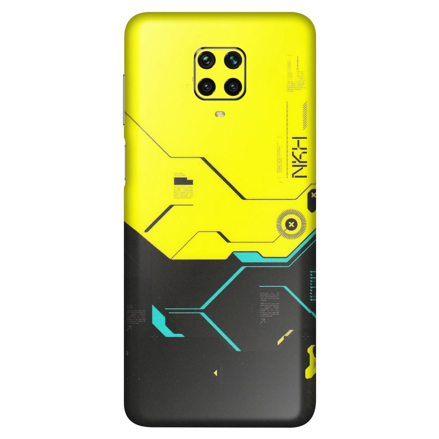 POCO Phone Skins (All Models) - Black Yellow Technica - Matte Finish (M-53) Poco M2 PRO