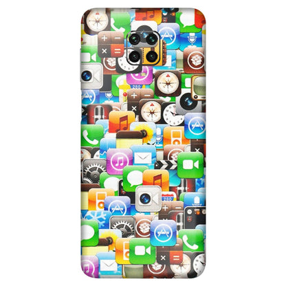POCO Phone Skins (All Models) - All Apple Icons - Matte Finish (M-93) Poco M2 PRO