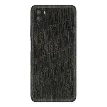 POCO Phone Skins (All Models) - Black Abstract Pattern - 3D Embossed Finish (L-117) Poco M3