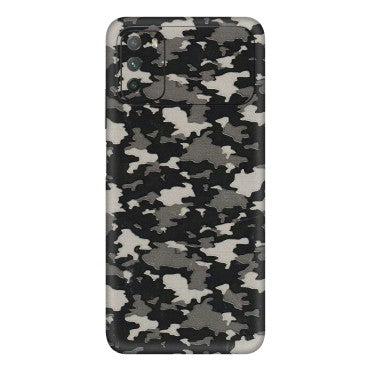 POCO Phone Skins (All Models) - Black/Grey Camoflaunge - 3D Embossed Finish (L-142) Poco M3