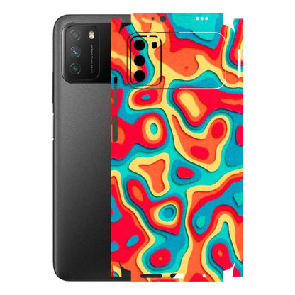 POCO Phone Skins (All Models) - Abstract Swirl - 3D Embossed Finish (L-150) Poco M3
