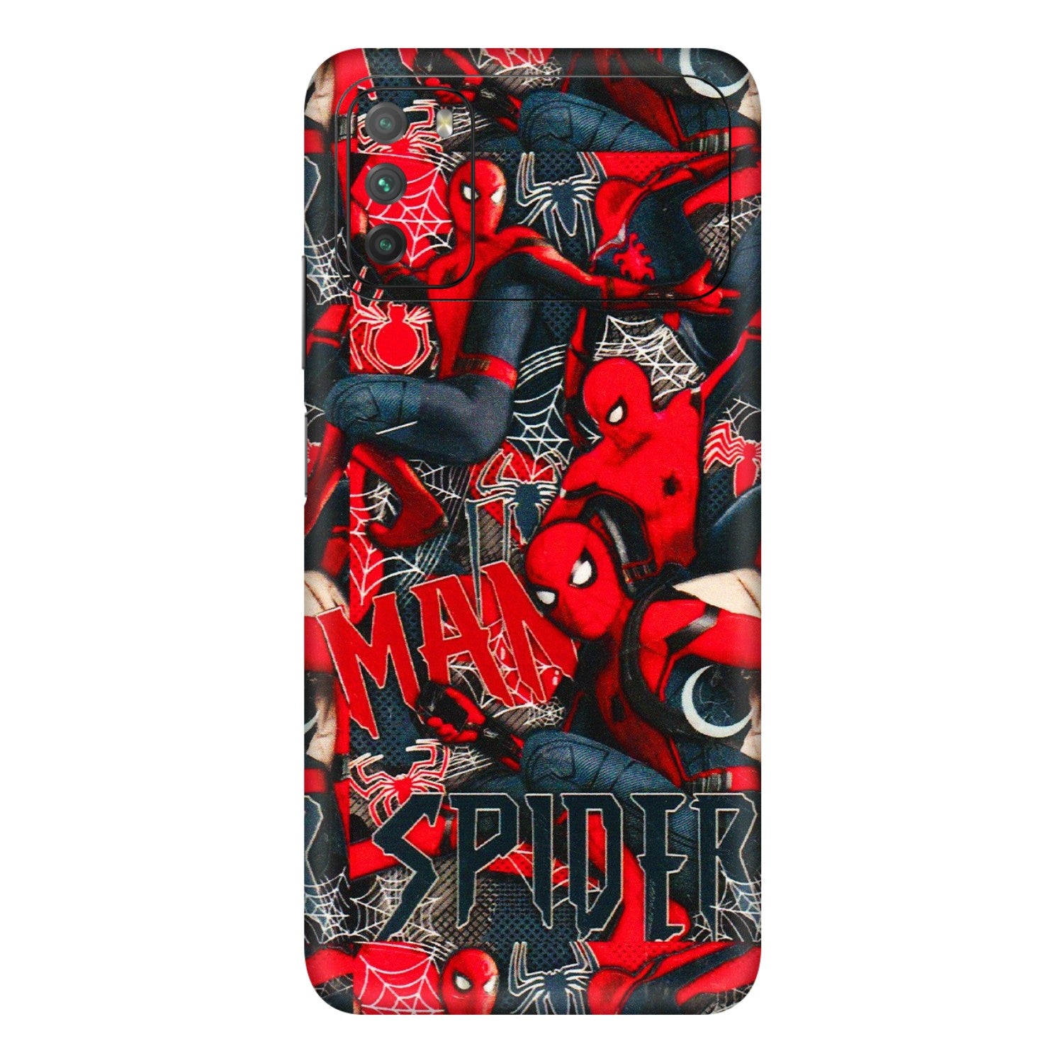 POCO Phone Skins (All Models) - SpiderMan Cool - 3D Embossed Finish (L-188) Poco M3