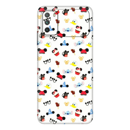 POCO Phone Skins (All Models) - Minnie Mouse & Donald Doodles s - 3D Embossed Finish (L-194) Poco M3