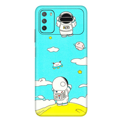 POCO Phone Skins (All Models) - Blue Skies Astro Float - 3D Embossed Finish (L-230) Poco M3
