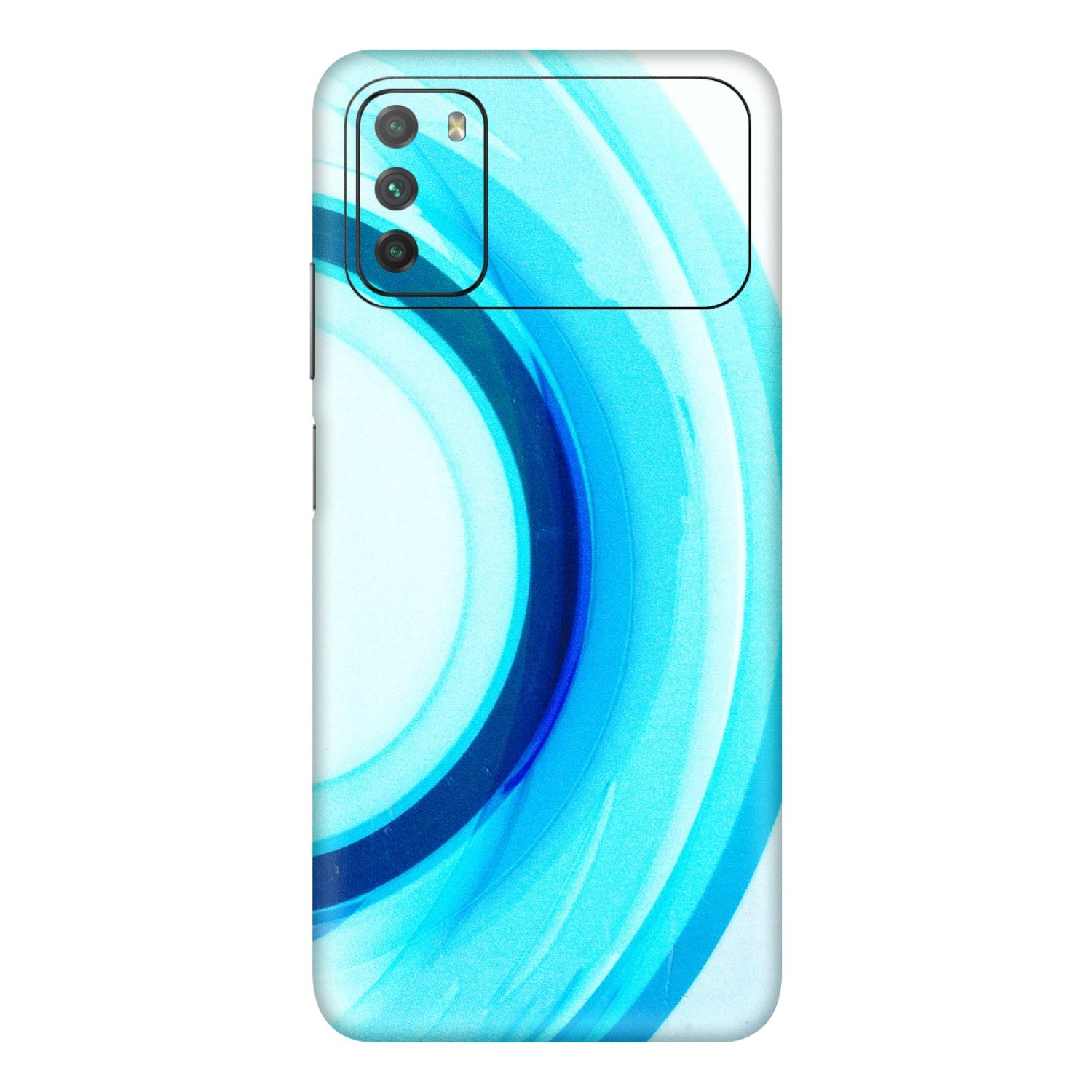 POCO Phone Skins (All Models) - The Blue Curve - 3D Embossed Finish (L-244) Poco M3