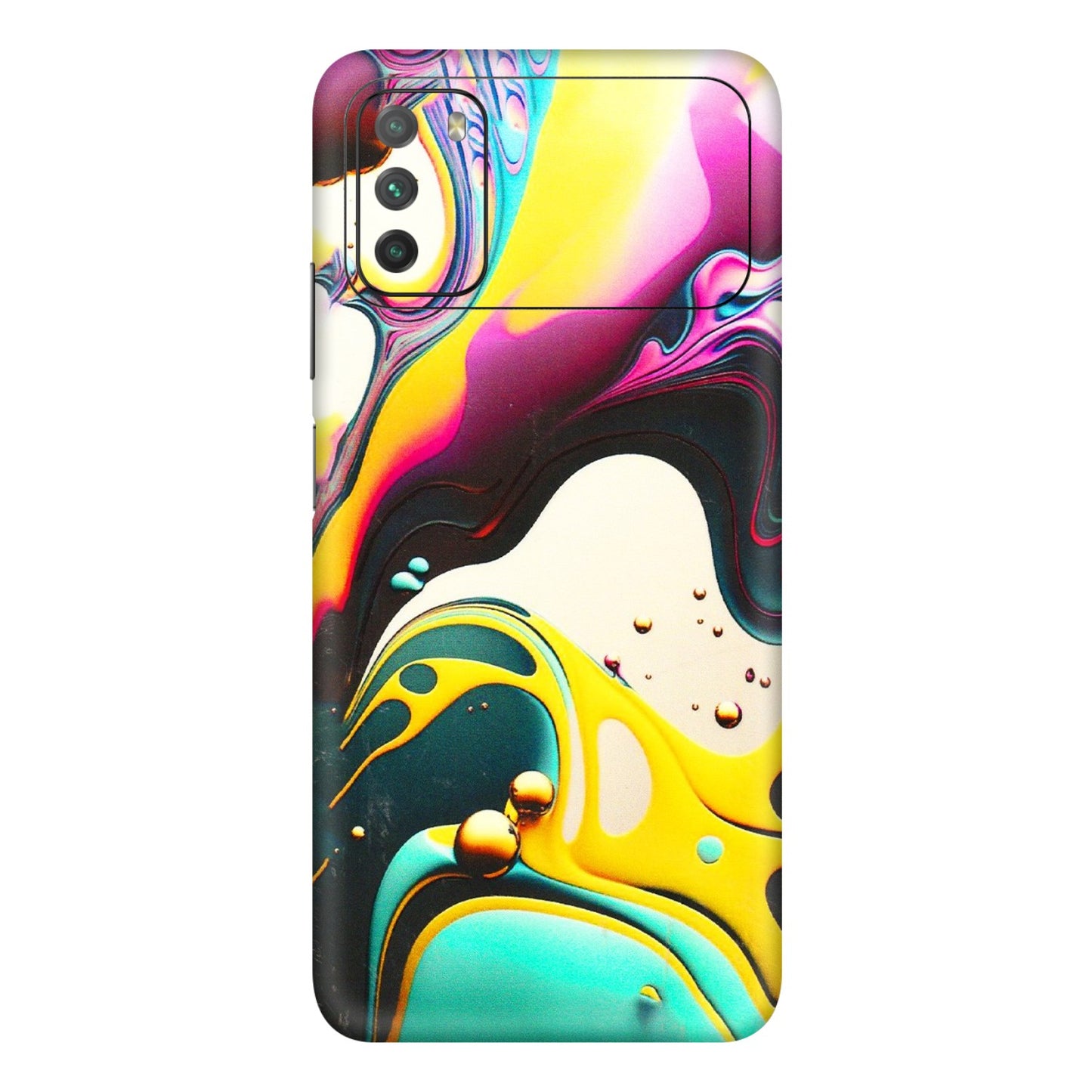 POCO Phone Skins (All Models) - Multicolor Abstract pattern - 3D Embossed Finish (L-254) Poco M3
