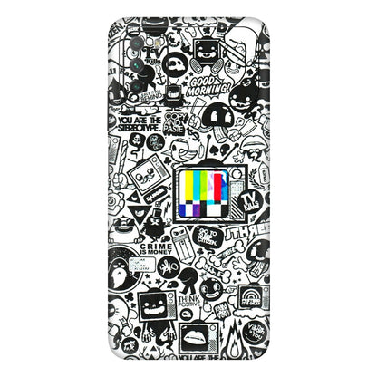 POCO Phone Skins (All Models) - Doodles Positive Art - 3D Embossed Finish (L-263) Poco M3