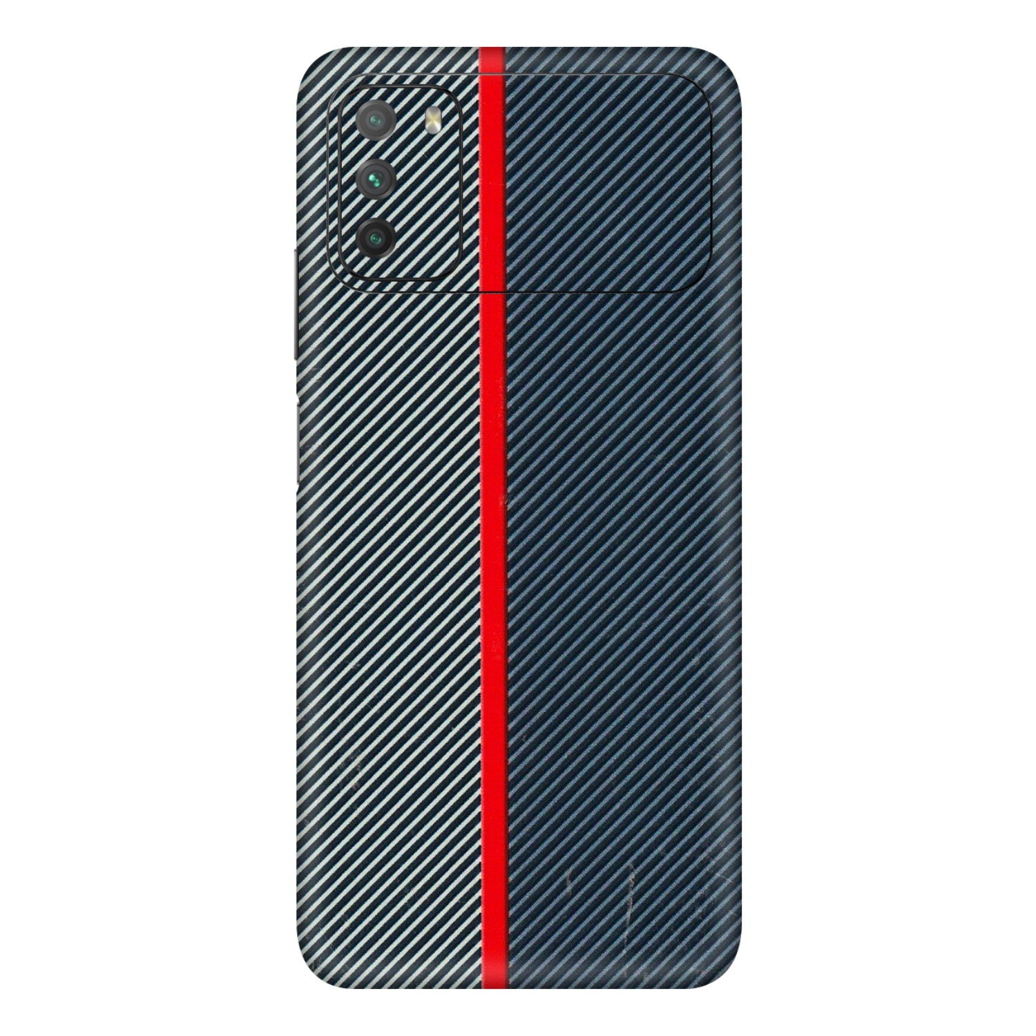 POCO Phone Skins (All Models) - Blue Sober Lines - 3D Embossed Finish (L-305) Poco M3