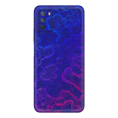POCO Phone Skins (All Models) - Purple Ripples Swirl - 3D Embossed Finish (L-314) Poco M3