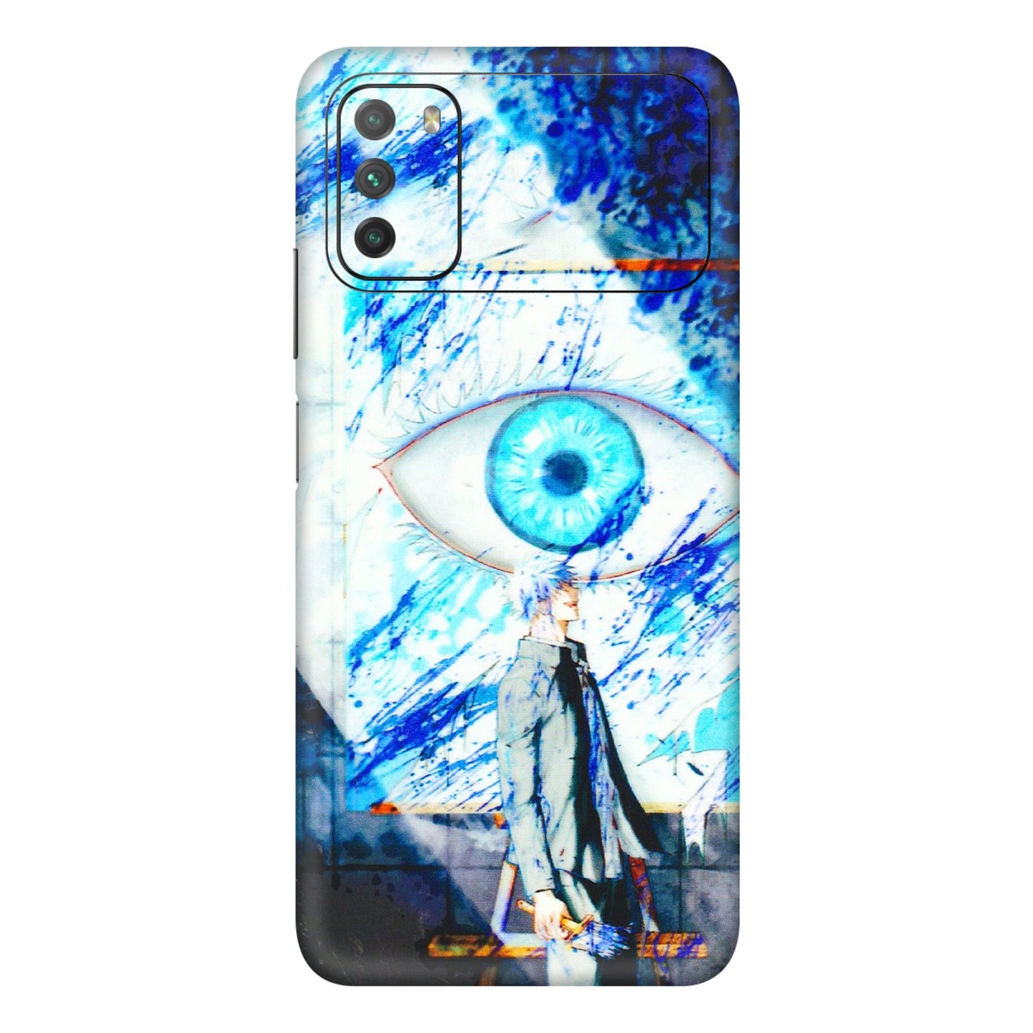 POCO Phone Skins (All Models) - Anime Sea Blue Eye - 3D Embossed Finish (L-318) Poco M3