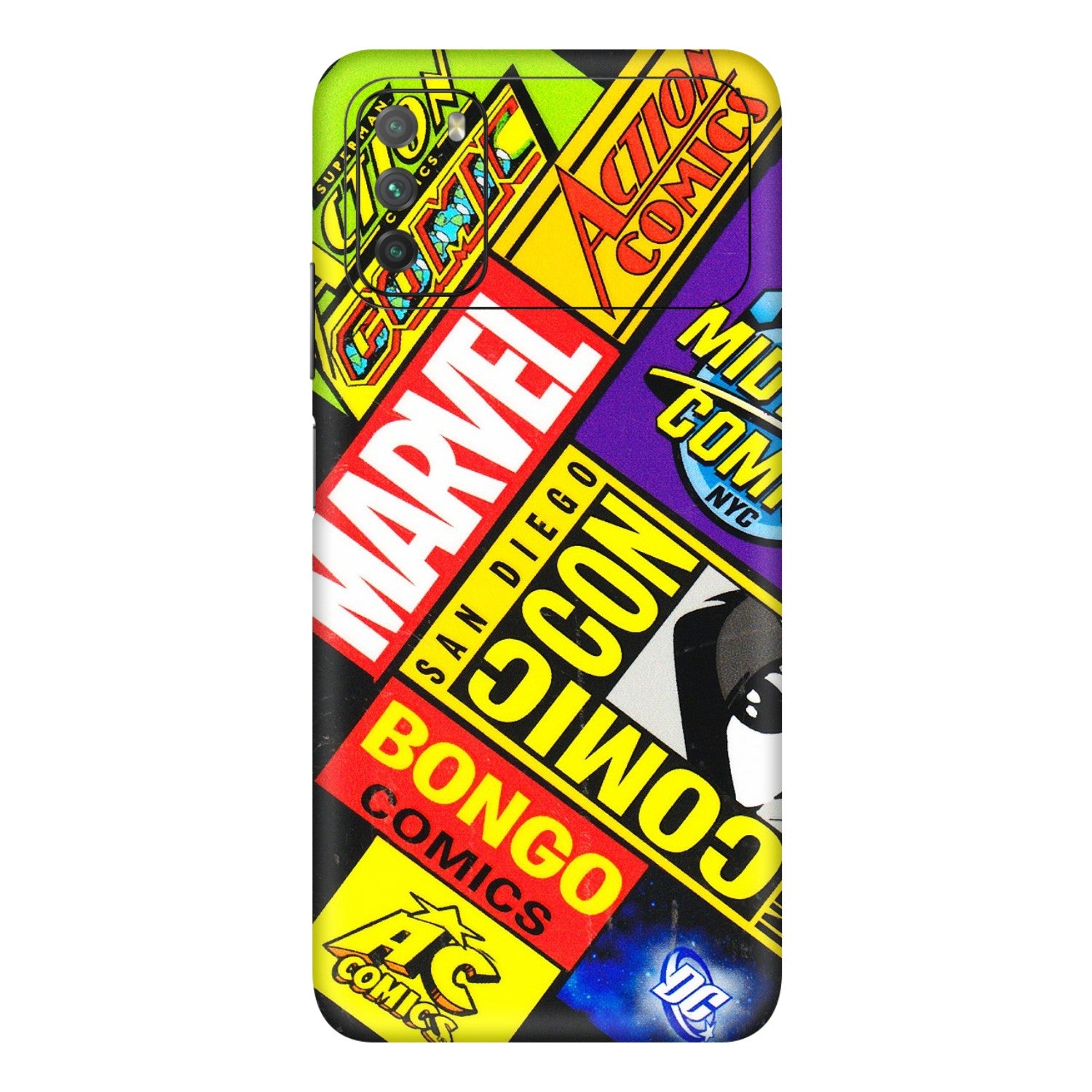 POCO Phone Skins (All Models) - Bongo Comic Con - 3D Embossed Finish (L-325) Poco M3
