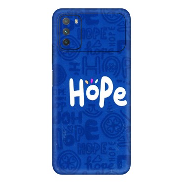 POCO Phone Skins (All Models) - Hope Doodles Blue - 3D Embossed Finish (L-43) Poco M3
