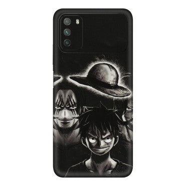 POCO Phone Skins (All Models) - Black Luffy Hat - 3D Embossed Finish (L-57) Poco M3