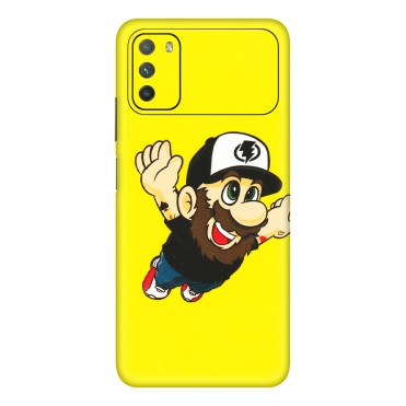 POCO Phone Skins (All Models) - Flying Beardo - 3D Embossed Finish (L-60) Poco M3