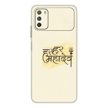 POCO Phone Skins (All Models) - Har Har Mahadev - Matte Finish (M-10) Poco M3