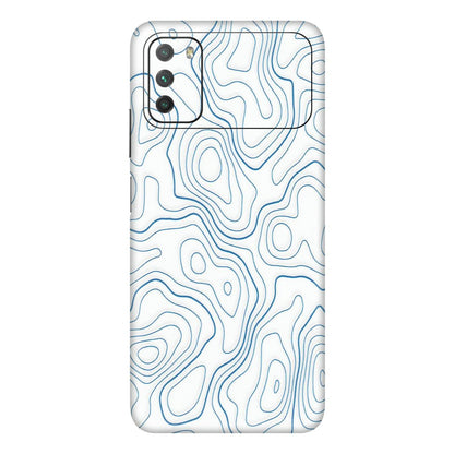 POCO Phone Skins (All Models) - Blue And White Swirls - Matte Finish (M-139) Poco M3