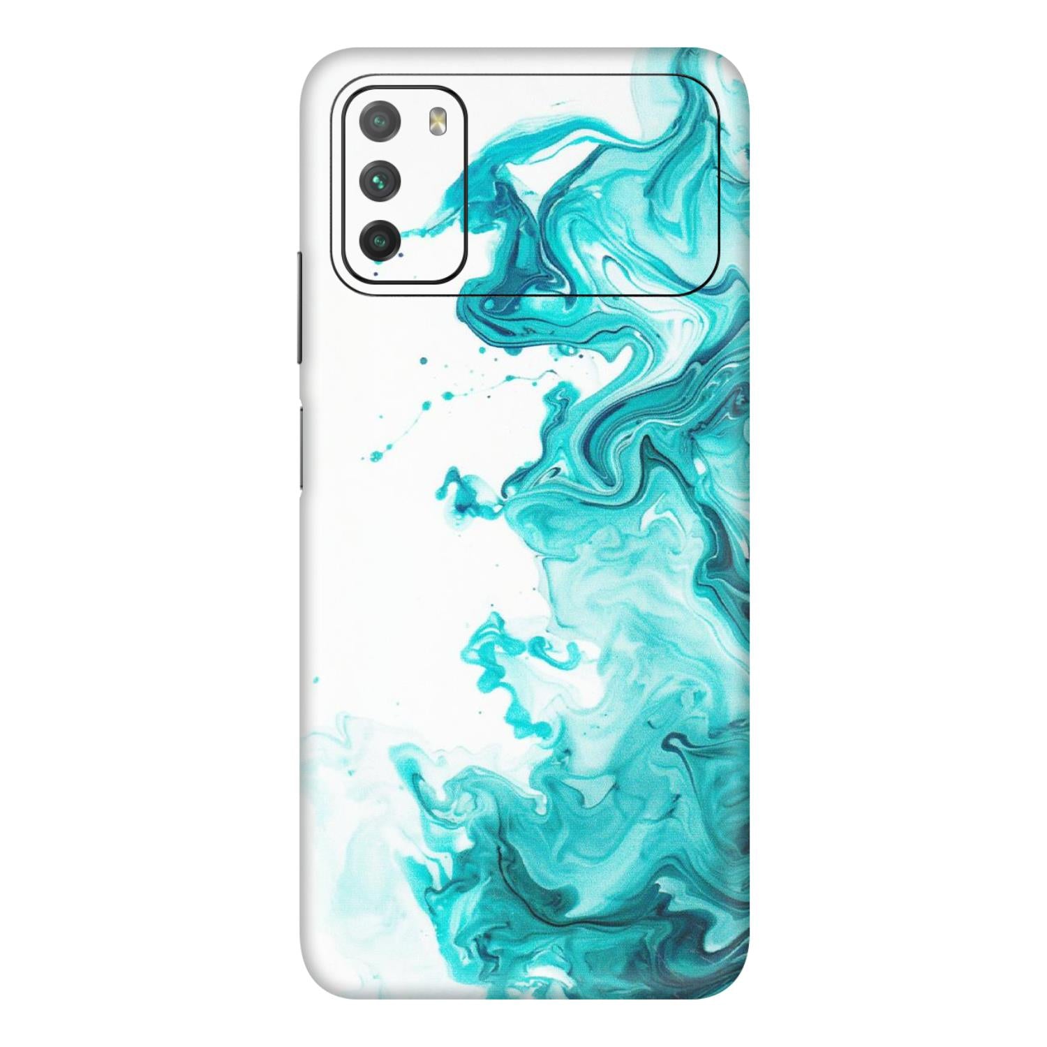 POCO Phone Skins (All Models) - Sky Blue Abstract Colour - Matte Finish (M-146) Poco M3