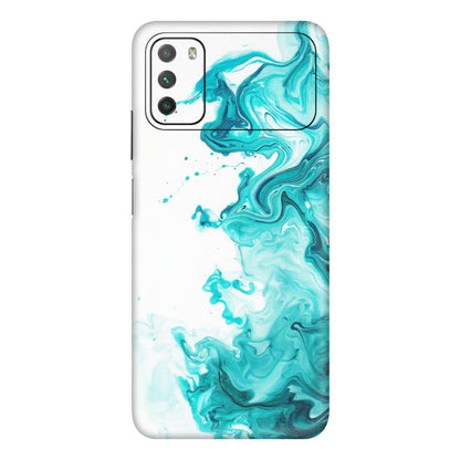 POCO Phone Skins (All Models) - Sky Blue Abstract Colour - Matte Finish (M-146) Poco M3