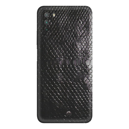 POCO Phone Skins (All Models) - Black Snack Leather - Matte Finish (M-147) Poco M3