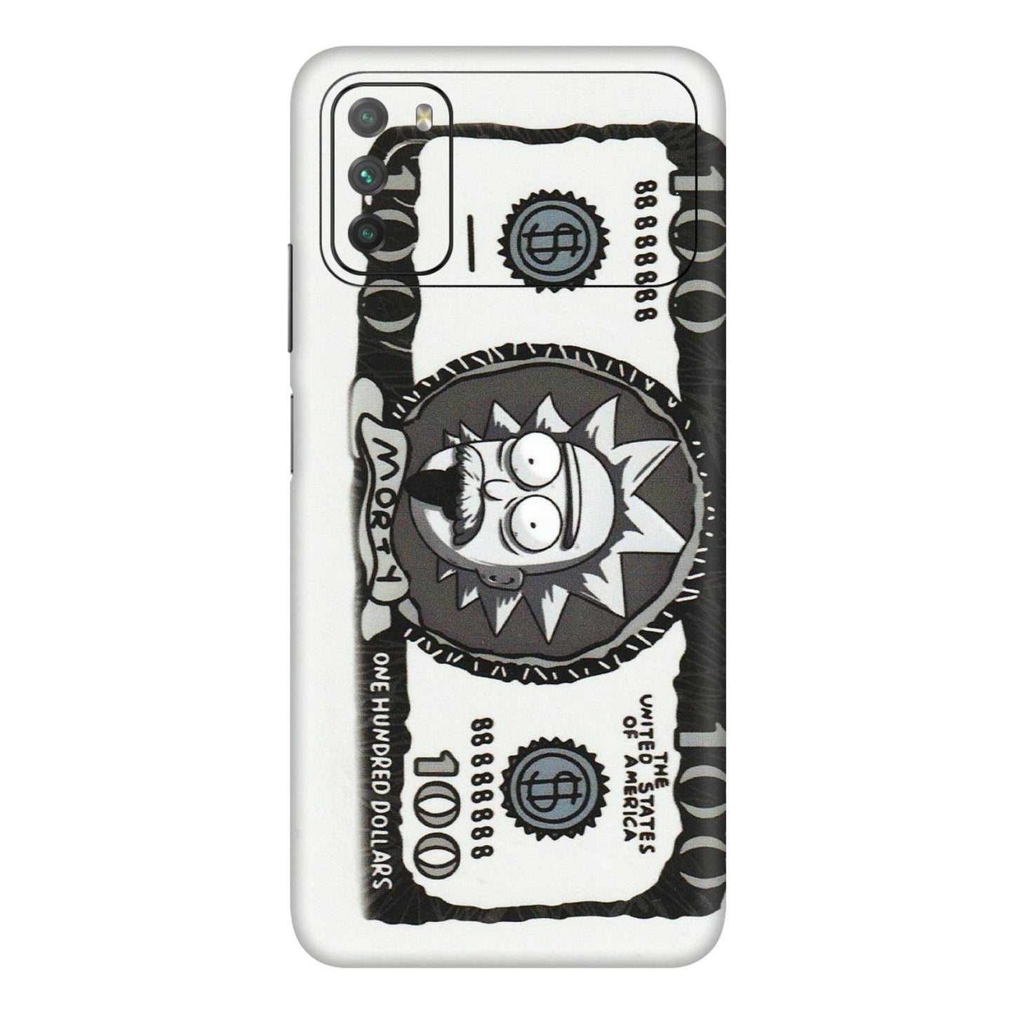 POCO Phone Skins (All Models) - Rick And Morty Hundred Dollar Anime - Matte Finish (M-161) Poco M3