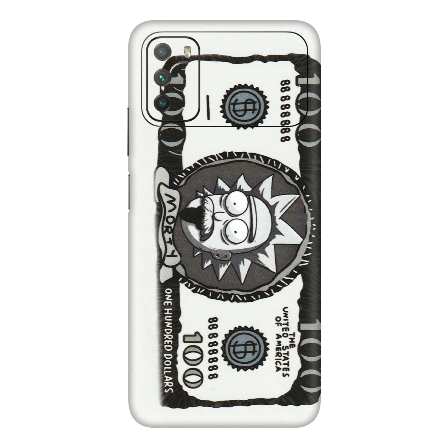 POCO Phone Skins (All Models) - Rick And Morty Hundred Dollar Anime - Matte Finish (M-161) Poco M3