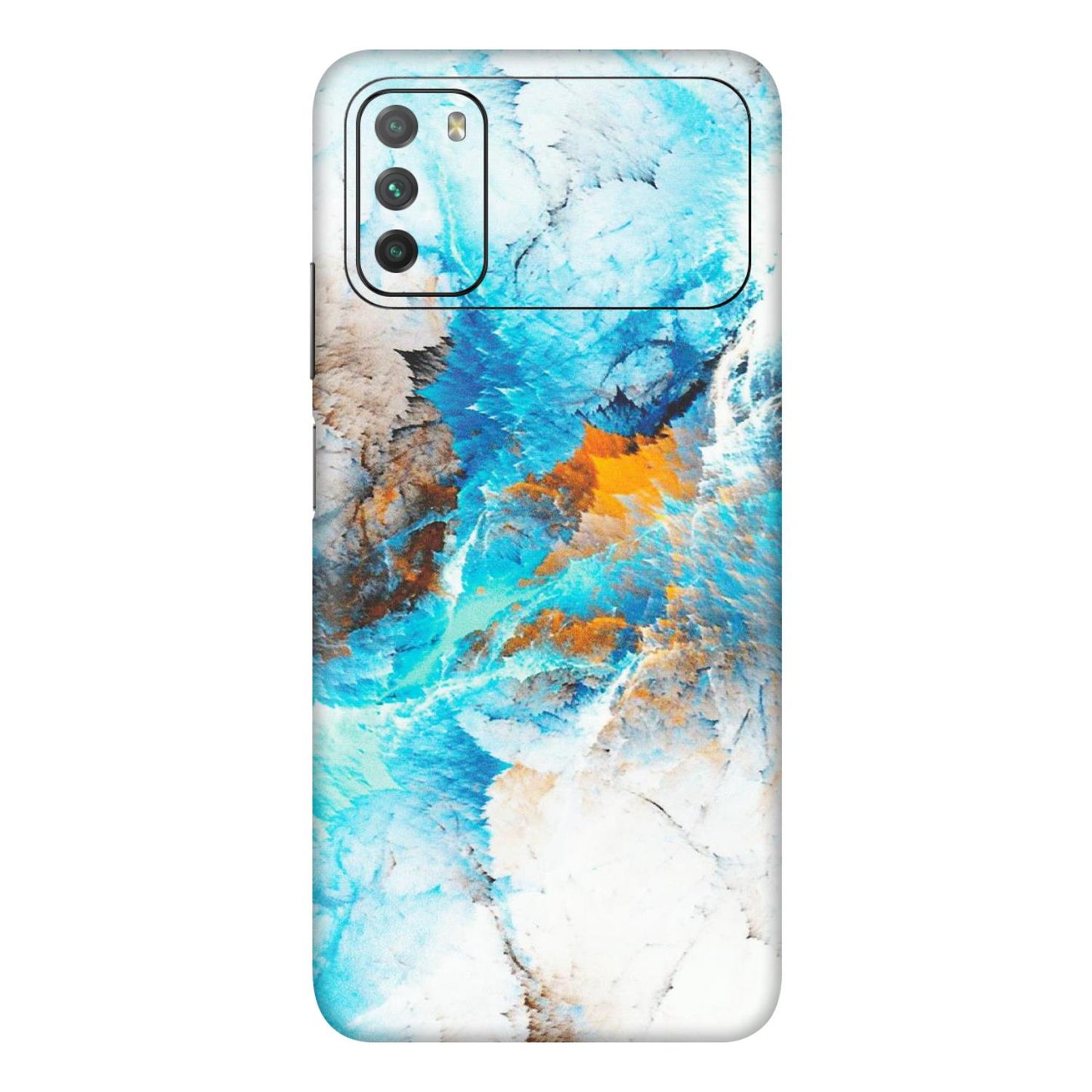 POCO Phone Skins (All Models) - Blue Waves Abstract - Matte Finish (M-19) Poco M3