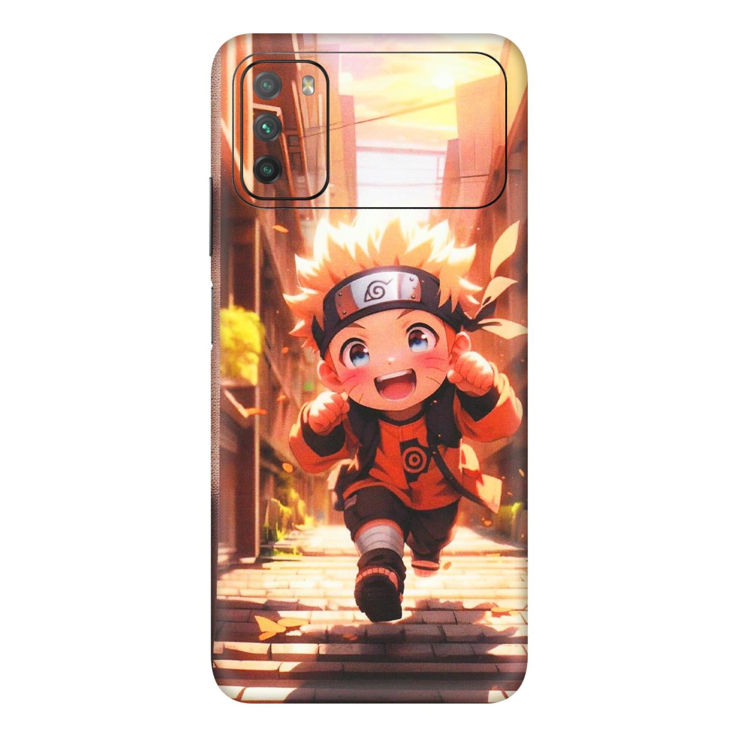 POCO Phone Skins (All Models) - Naruto Cute Toon Running - Matte Finish (M-04) Poco M3