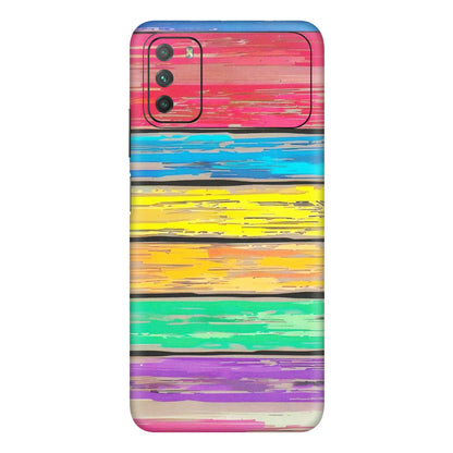 POCO Phone Skins (All Models) - Multi Colour Wooden Wall - Matte Finish (M-96) Poco M3