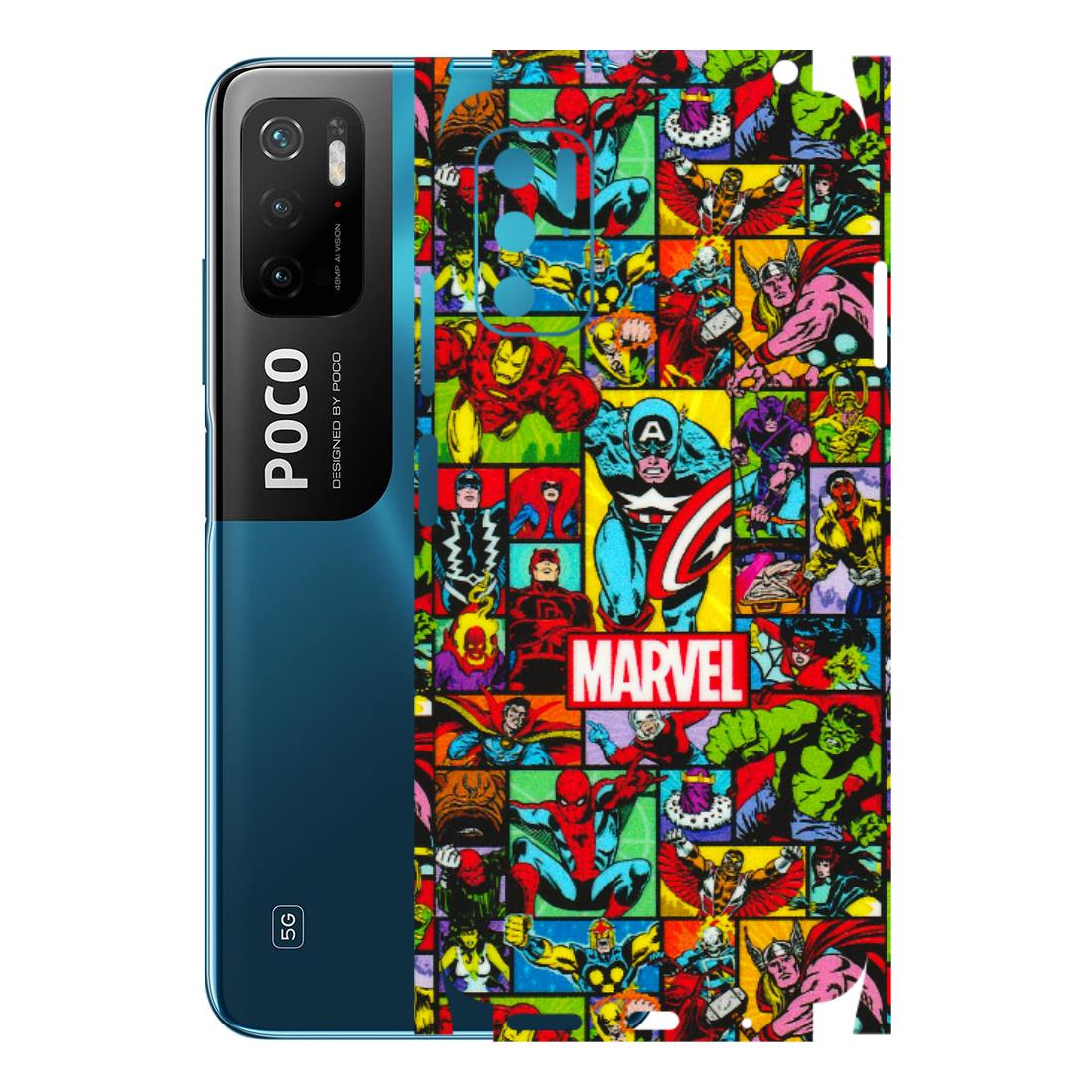 POCO Phone Skins (All Models) - MARVELOUS Comic Characters - 3D Embossed Finish (L-129) Poco M3 PRO (5G)
