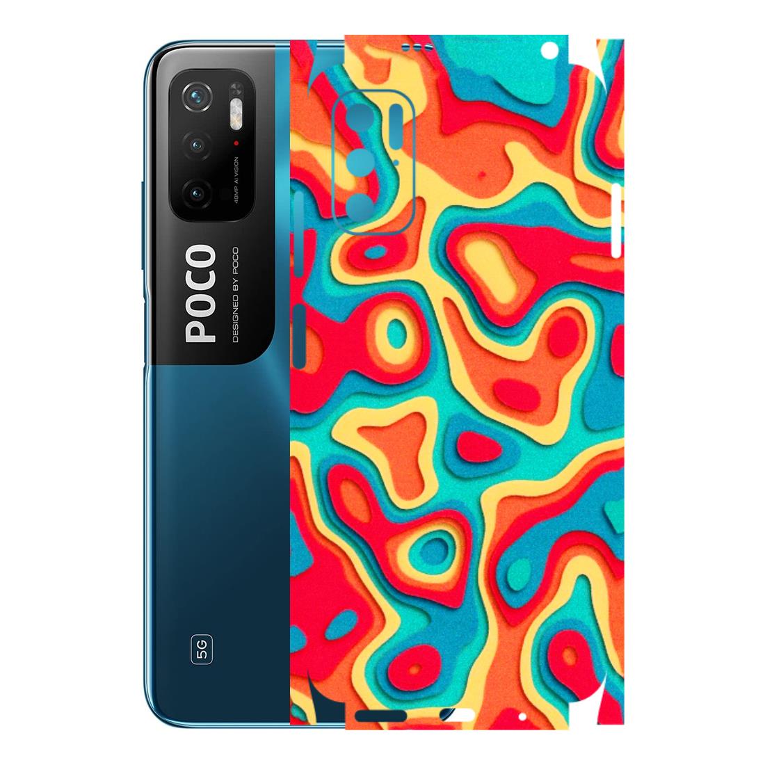 POCO Phone Skins (All Models) - Abstract Swirl - 3D Embossed Finish (L-150) Poco M3 PRO (5G)