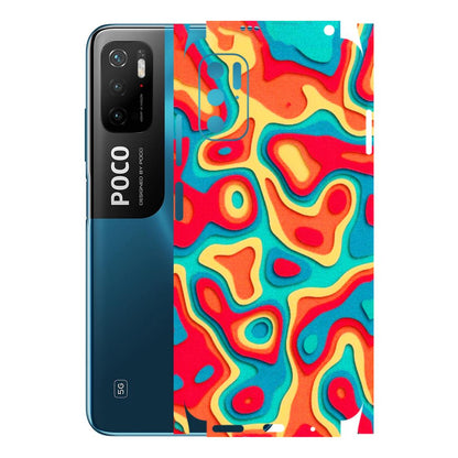 POCO Phone Skins (All Models) - Abstract Swirl - 3D Embossed Finish (L-150) Poco M3 PRO (5G)