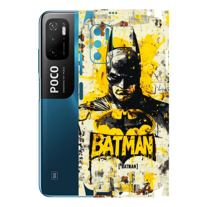 POCO Phone Skins (All Models) - Batman Yellow BT - 3D Embossed Finish (L-304) Poco M3 PRO (5G)