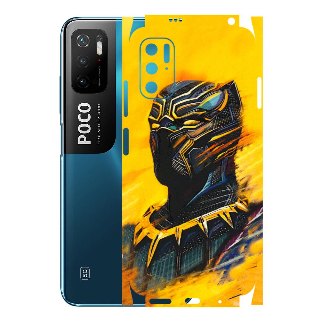 POCO Phone Skins (All Models) - Yellow Panther - 3D Embossed Finish (L-54) Poco M3 PRO (5G)