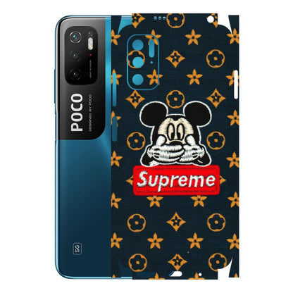 POCO Phone Skins (All Models) - Mickey Supreme - Matte Finish (M-83) Poco M3 PRO (5G)