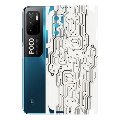 POCO Phone Skins (All Models) - Tech Circuits - Transparent Finish (T-03) Poco M3 PRO (5G)