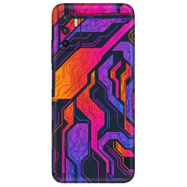 POCO Phone Skins (All Models) - Tech Circuits Futuristic - 3D Embossed Finish (L-07) Poco M3 PRO (5G)
