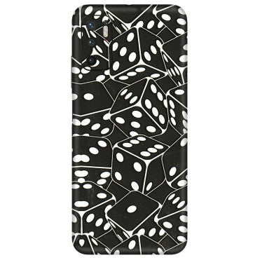 POCO Phone Skins (All Models) - Big Black Dices - 3D Embossed Finish (L-106) Poco M3 PRO (5G)