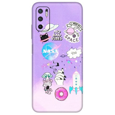 POCO Phone Skins (All Models) - I Need My Nasa   Skin - 3D Embossed Finish (L-149) Poco M3 PRO (5G)