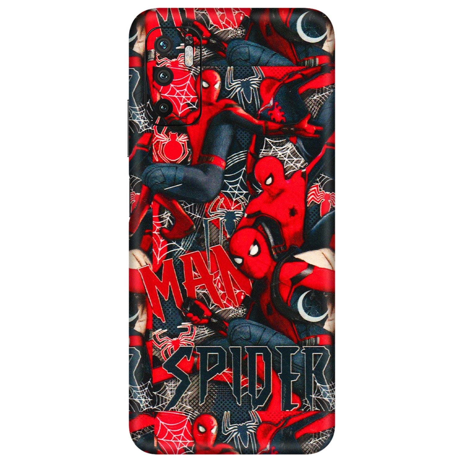 POCO Phone Skins (All Models) - SpiderMan Cool - 3D Embossed Finish (L-188) Poco M3 PRO (5G)