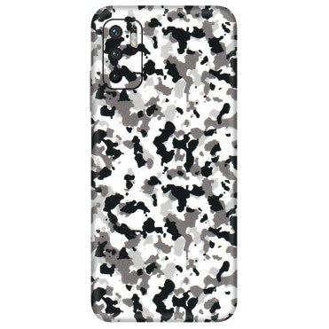 POCO Phone Skins (All Models) - White Black Camouflage - 3D Embossed Finish (L-18) Poco M3 PRO (5G)