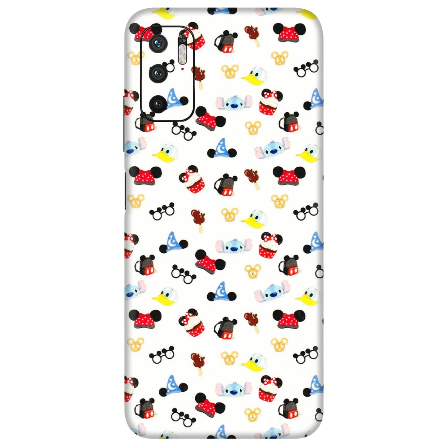 POCO Phone Skins (All Models) - Minnie Mouse & Donald Doodles s - 3D Embossed Finish (L-194) Poco M3 PRO (5G)