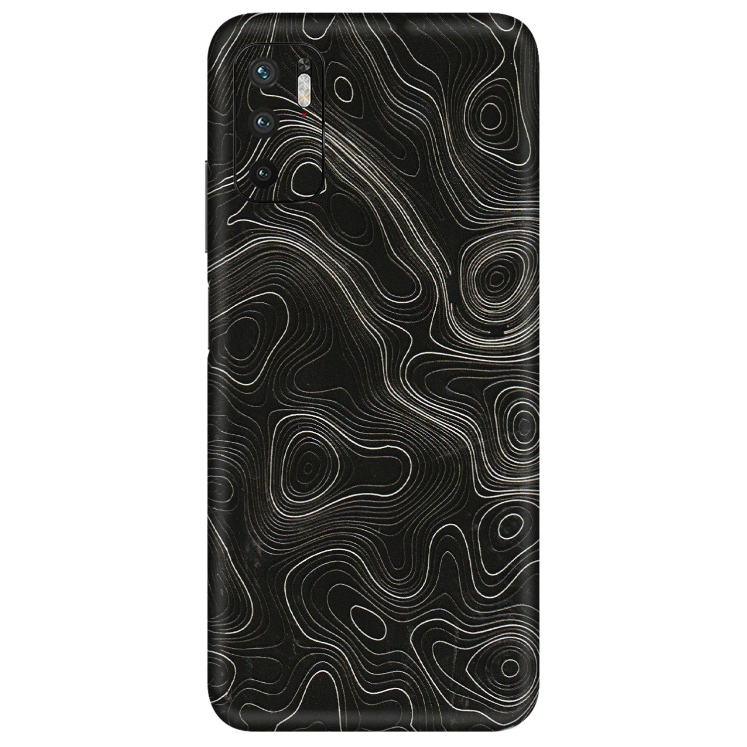 POCO Phone Skins (All Models) - Black Swirl - 3D Embossed Finish (L-196) Poco M3 PRO (5G)