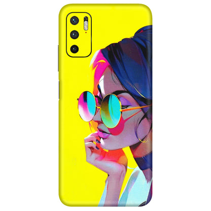 POCO Phone Skins (All Models) - Bold Stylish Girl - 3D Embossed Finish (L-222) Poco M3 PRO (5G)