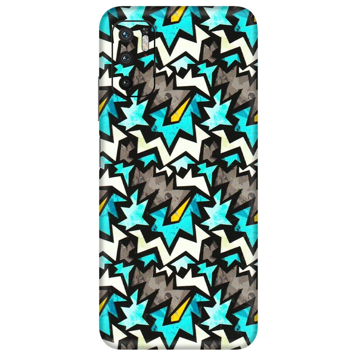 POCO Phone Skins (All Models) - Funky Zig Zag - 3D Embossed Finish (L-223) Poco M3 PRO (5G)