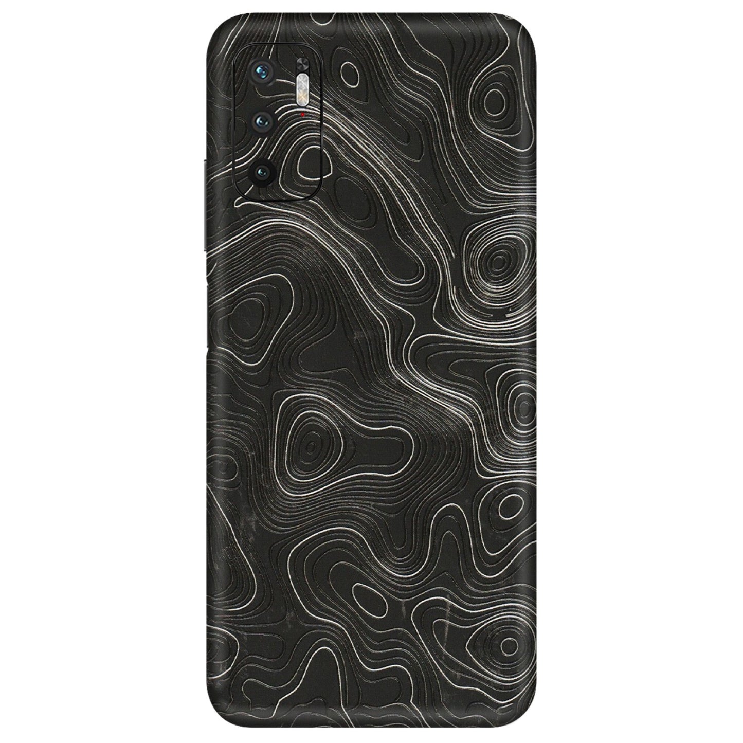 POCO Phone Skins (All Models) - Abstract White Line Map - 3D Embossed Finish (L-269) Poco M3 PRO (5G)