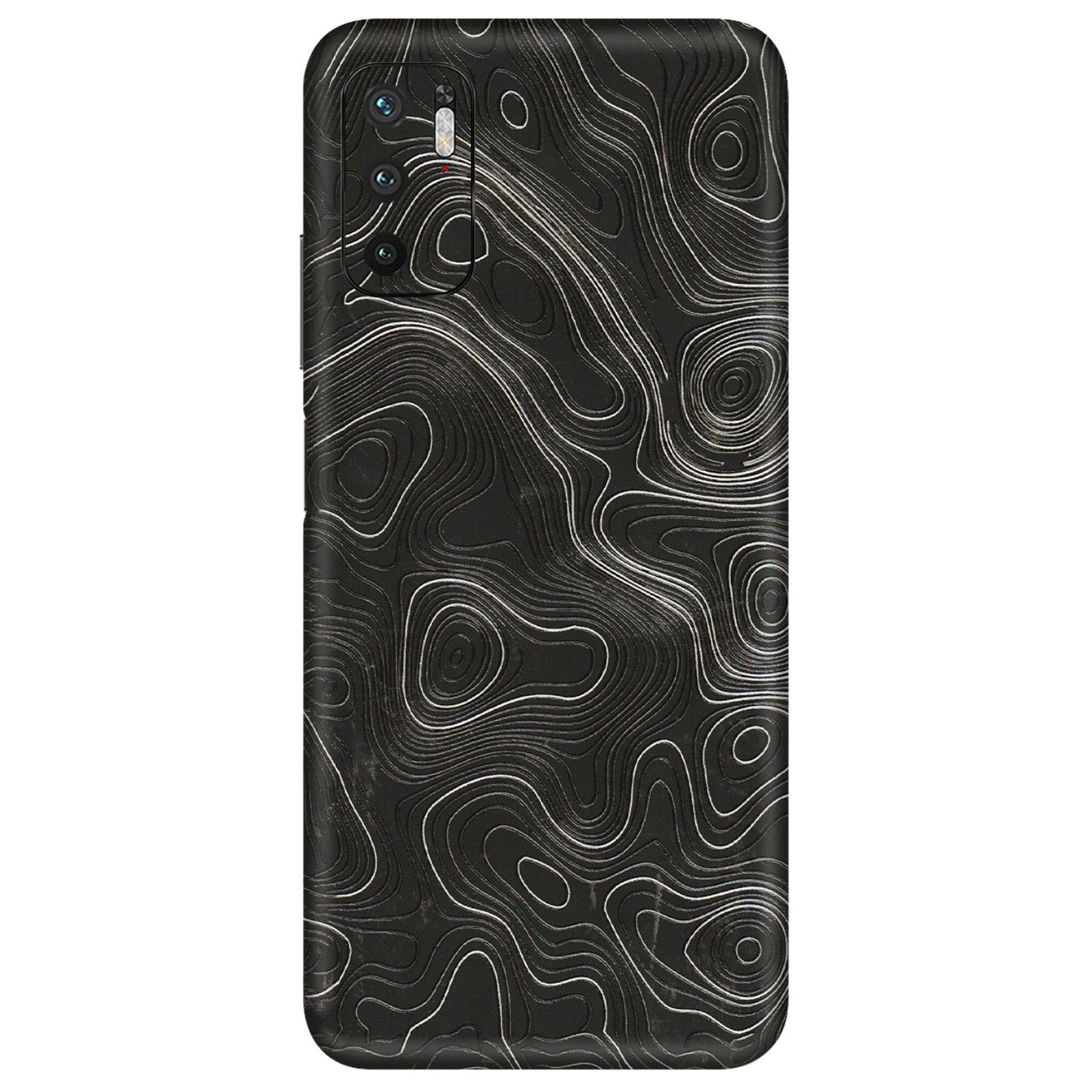POCO Phone Skins (All Models) - Abstract White Line Map - 3D Embossed Finish (L-269) Poco M3 PRO (5G)