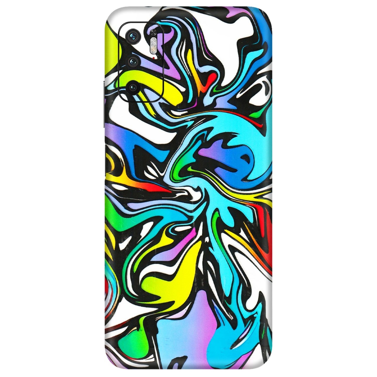 POCO Phone Skins (All Models) - Abstract Colour Paints - 3D Embossed Finish (L-271) Poco M3 PRO (5G)